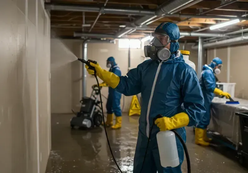 Basement Sanitization and Antimicrobial Treatment process in Centerville, MA